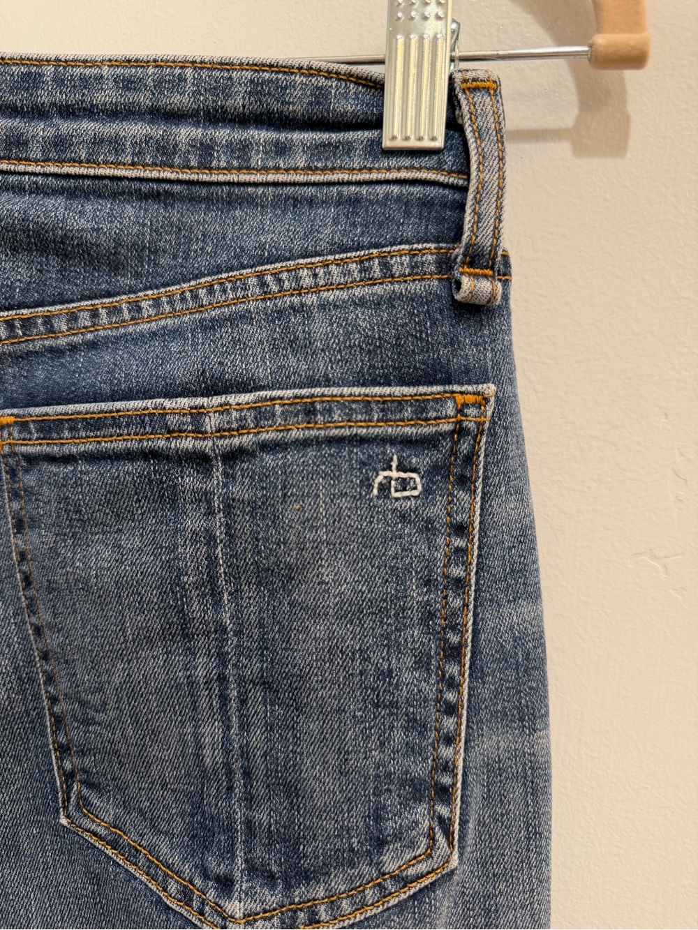 rag & bone Nina High-Rise Ankle Cigarette Jeans Blue Dillon Wash Cropped Size 26 - Picture 5 of 10
